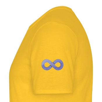 Infinity Flow – Symbol of Agility - Men's T-Shirt - yellow - Left - AI Model Male 178 dark (178cm)