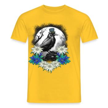 Tiroler Krähe Krähen Raben Rabe Vogel Tirol - Männer T-Shirt - Gelb - Vorne - AI Model Male 178 dark (178cm)