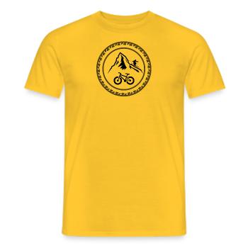 Matterhorn Ski and Bike - Men's T-Shirt - yellow - Front - AI Model Male 178 dark (178cm)
