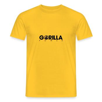 GORILLA POWER - T-shirt homme - jaune - Devant - AI Model Male 178 dark (178cm)