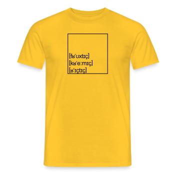 Fruchtig. Cremig. Richtig. - Männer T-Shirt - Gelb - Vorne - AI Model Male 178 dark (178cm)