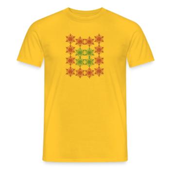 Étoiles rouges - T-shirt homme - jaune - Devant - AI Model Male 178 dark (178cm)