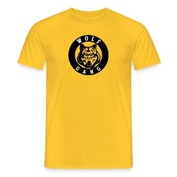 Wolf Gang Logo - Männer T-Shirt - Gelb - Vorne - AI Model Male 178 dark (178cm)