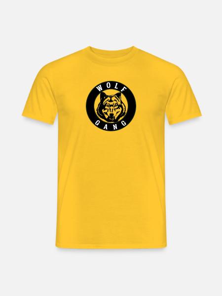 Wolf Gang Logo - Männer T-Shirt - Gelb