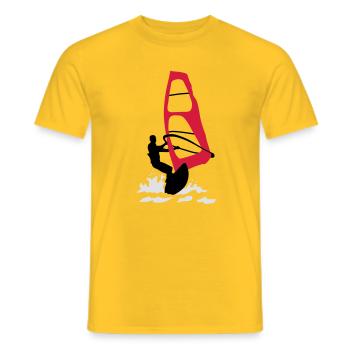 Windsurfing - Männer T-Shirt - Gelb - Vorne - AI Model Male 178 dark (178cm)