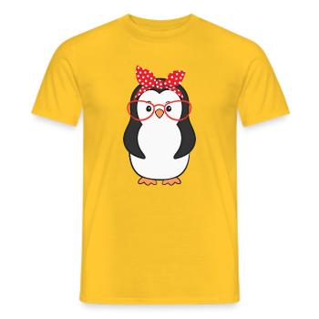Pinguini pinguini - T-shirt uomo - giallo - Fronte - AI Model Male 178 dark (178cm)