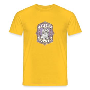 Malteser Vintage Emblem Retro Design - Männer T-Shirt - Gelb - Vorne - AI Model Male 178 dark (178cm)
