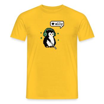A11y Penguin - Pixel Accessibility - Männer T-Shirt - Gelb - Vorne - AI Model Male 178 dark (178cm)