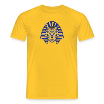 Untoter Pharao (Schädel) 01 - Männer T-Shirt - Gelb - Vorne - AI Model Male 178 dark (178cm)
