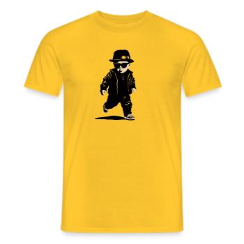 Das Gangster-Baby - Männer T-Shirt - Gelb - Vorne - AI Model Male 178 dark (178cm)