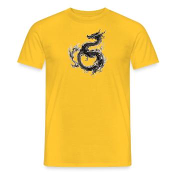 Dragon - Men's T-Shirt - yellow - Front - AI Model Male 178 dark (178cm)