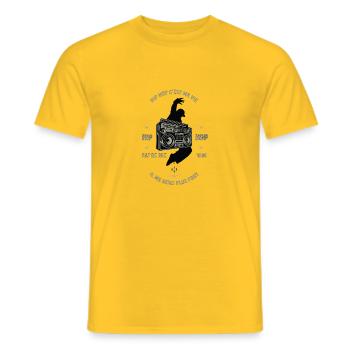 T-Shirt Tanz Hip Hop Old School Geschenkangebot - Männer T-Shirt - Gelb - Vorne - AI Model Male 178 dark (178cm)