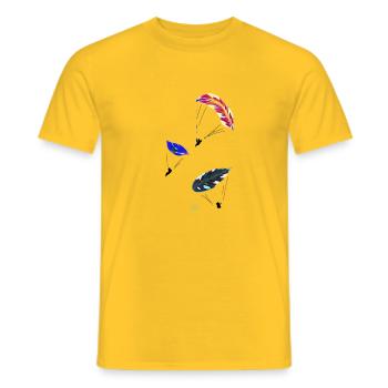 Parapente parapente plume para - T-shirt homme - jaune - Devant - AI Model Male 178 dark (178cm)