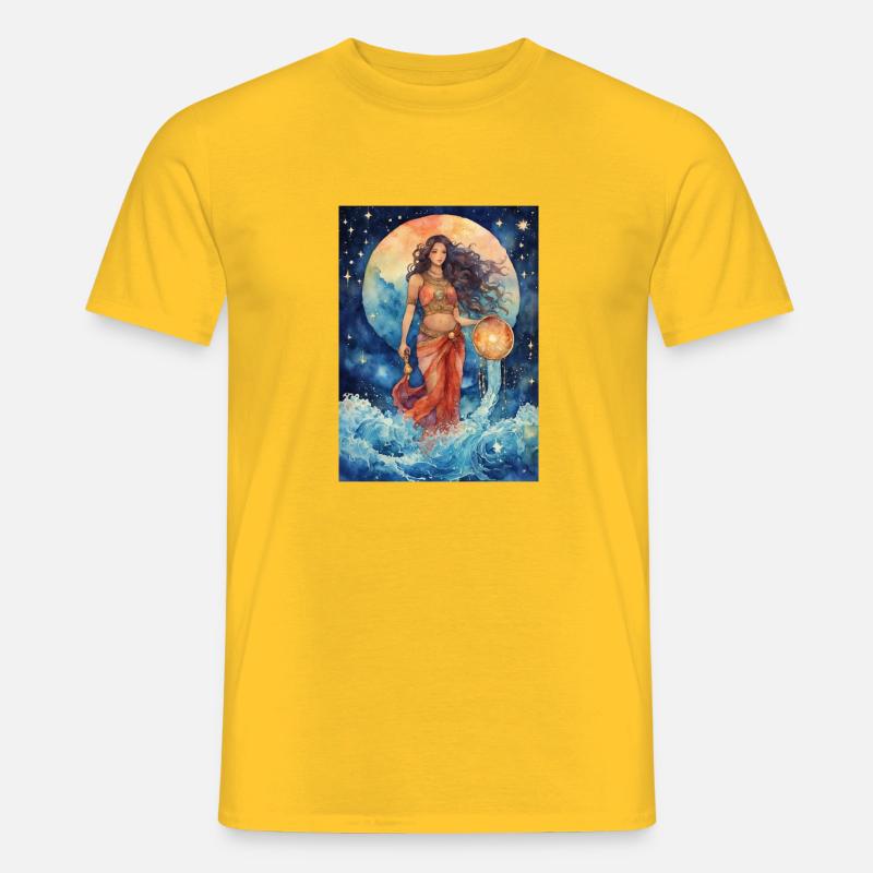 Sternzeichen Wassermann - Männer T-Shirt - Gelb