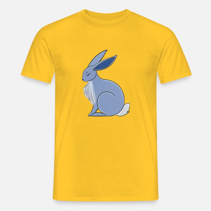 Blauer Rabit - Männer T-Shirt - Gelb