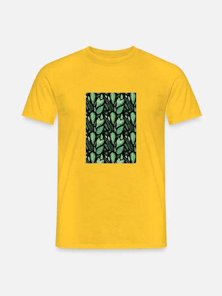 Dunkler Urwald - Männer T-Shirt - Gelb
