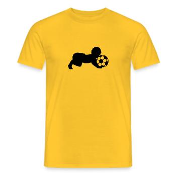 Soccer Ball Baby - Men's T-Shirt - yellow - Front - AI Model Male 178 dark (178cm)