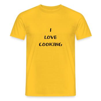 Ich liebe Kochen 2 - Männer T-Shirt - Gelb - Vorne - AI Model Male 178 dark (178cm)