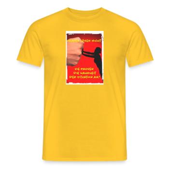 Frauen lügen nicht - Männer T-Shirt - Gelb - Vorne - AI Model Male 178 dark (178cm)