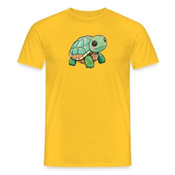 Total niedliche Schildkröte - Männer T-Shirt - Gelb - Vorne - AI Model Male 178 dark (178cm)