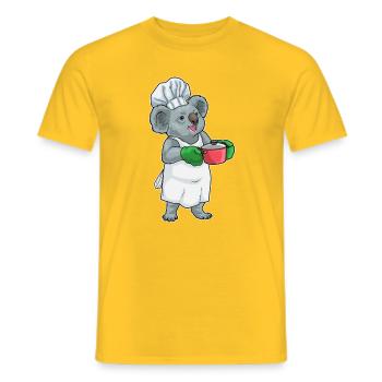 Cuisson en marmite de koala - T-shirt homme - jaune - Devant - AI Model Male 178 dark (178cm)