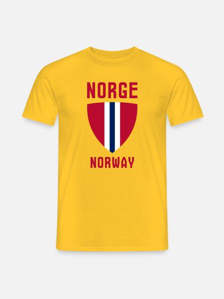 Norge - Norway - Men's T-Shirt - yellow