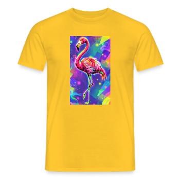 Flamant - T-shirt homme - jaune - Devant - AI Model Male 178 dark (178cm)