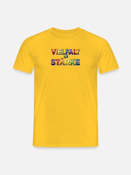 Vielfalt ist Stärke. LGBTQIA community - Männer T-Shirt - Gelb
