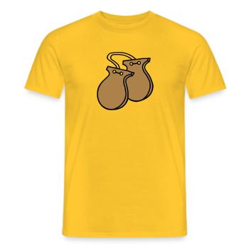 Kastagnetten Instrument - Männer T-Shirt - Gelb - Vorne - AI Model Male 178 dark (178cm)