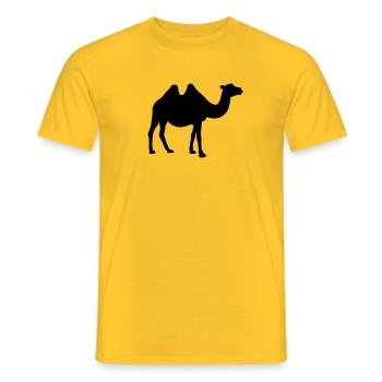 Camel Silhouette - Men's T-Shirt - yellow - Front - AI Model Male 178 dark (178cm)
