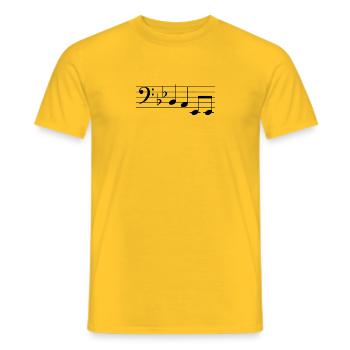 B-A-S-S - Männer T-Shirt - Gelb - Vorne - AI Model Male 178 dark (178cm)
