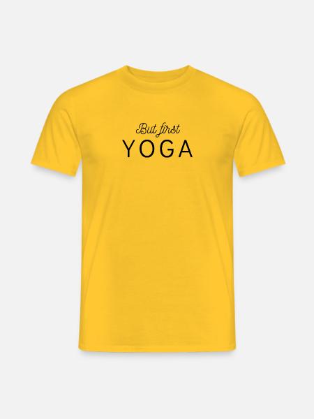 But First Yoga - Men's T-Shirt - yellow
