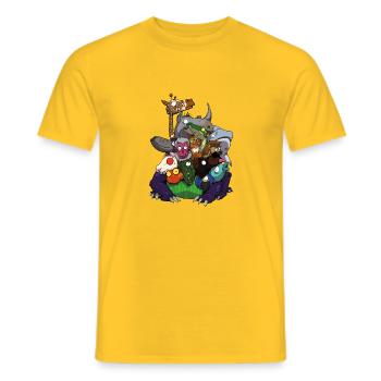 Derpy Tierhydra - Männer T-Shirt - Gelb - Vorne - AI Model Male 178 dark (178cm)