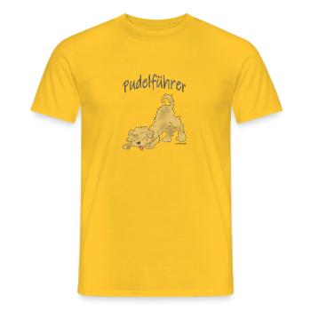 Pudelführer - Männer T-Shirt - Gelb - Vorne - AI Model Male 178 dark (178cm)