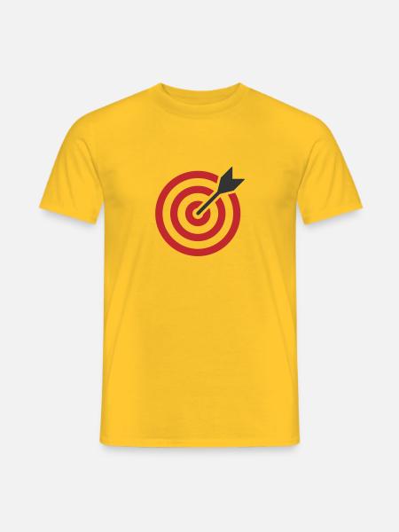 Bullseye Target Logo Symbol - Men's T-Shirt - yellow
