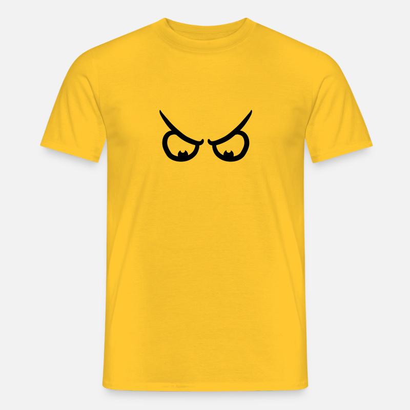 Angry Comic Eyes - Men’s T-shirt - yellow