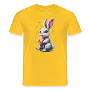 Papa Hase Ostern Osterhase Partnerlook Oster - Männer T-Shirt - Gelb - Vorne - AI Model Male 178 dark (178cm)