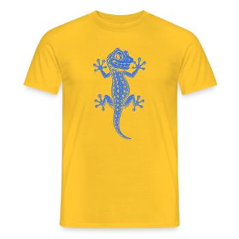 Gecko - Männer T-Shirt - Gelb - Vorne - AI Model Male 178 dark (178cm)