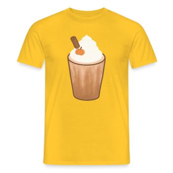 Herbst-Pumpkin-Gewürz-Latte - Männer T-Shirt - Gelb - Vorne - AI Model Male 178 dark (178cm)