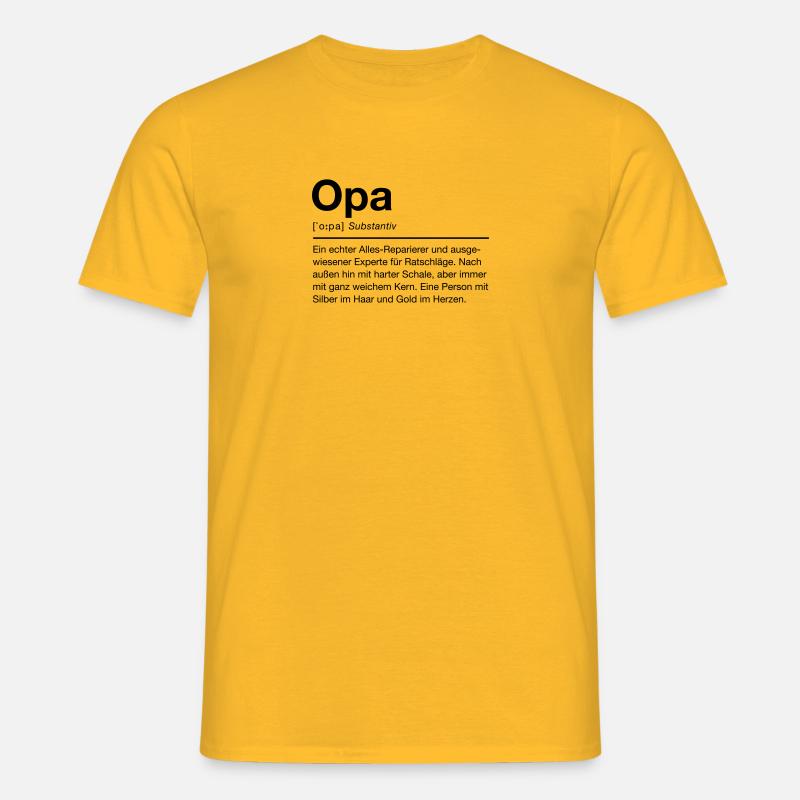 Opa - Männer T-Shirt - Gelb