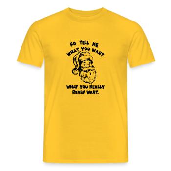 Santa Claus - Men's T-Shirt - yellow - Front - AI Model Male 178 dark (178cm)
