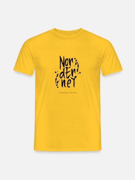 Norderney Typografie - Männer T-Shirt - Gelb