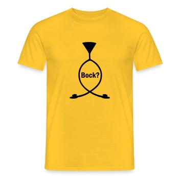 Doppel-Trichter - Männer T-Shirt - Gelb - Vorne - AI Model Male 178 dark (178cm)