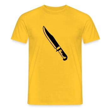 messer - Männer T-Shirt - Gelb - Vorne - AI Model Male 178 dark (178cm)
