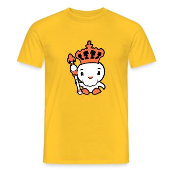 Bird King Crown Ruler Beard Old Kingdom - Men's T-Shirt - yellow - Front - AI Model Male 178 dark (178cm)