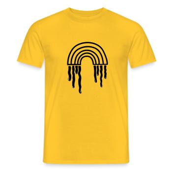 Rainbow - Men's T-Shirt - yellow - Front - AI Model Male 178 dark (178cm)