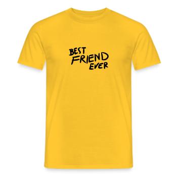 Meilleure amie jamais - T-shirt homme - jaune - Devant - AI Model Male 178 dark (178cm)