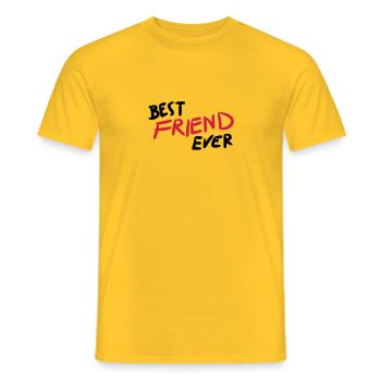 Meilleure amie jamais - T-shirt homme - jaune - Devant - AI Model Male 178 dark (178cm)