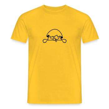 Poussins fous derrière le mur - T-shirt homme - jaune - Devant - AI Model Male 178 dark (178cm)