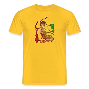 Shisha - Men's T-Shirt - yellow - Front - AI Model Male 178 dark (178cm)